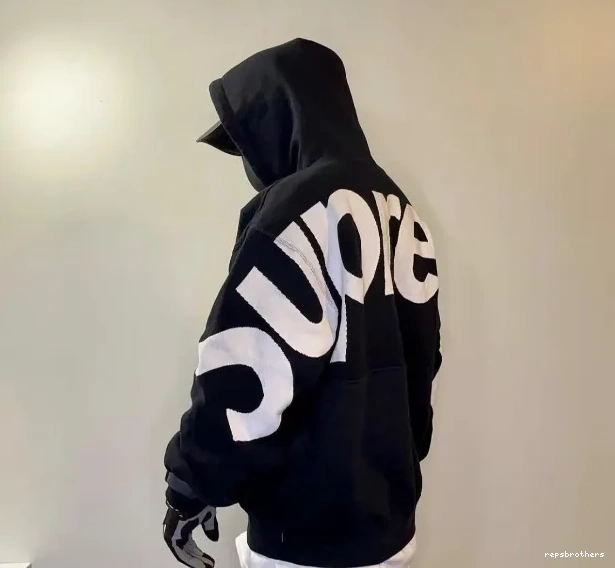 Grey SWEATSHIRT S HOODED M XL Big Hoodie L BIG JACQUARD Sweatshirt Black LOGO LOGO Back 0817